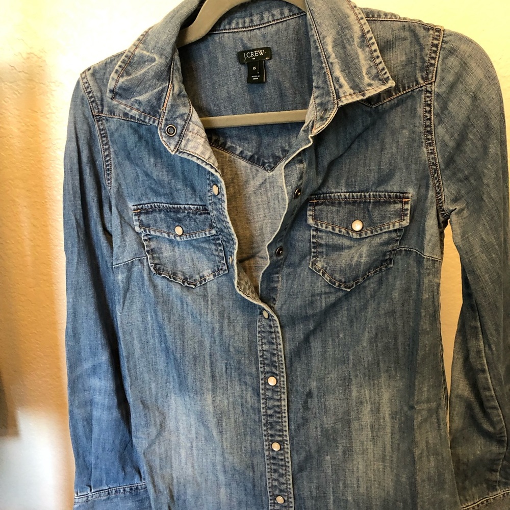 J.Crew Denim Button Down - Picture 2 of 3